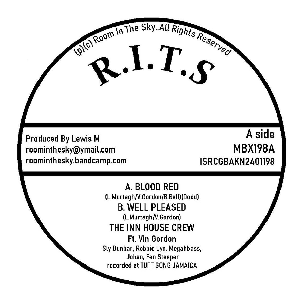 The Inn House Crew ft. Vin Gordon - Blood Red / Well Pleased [7" Vinyl]