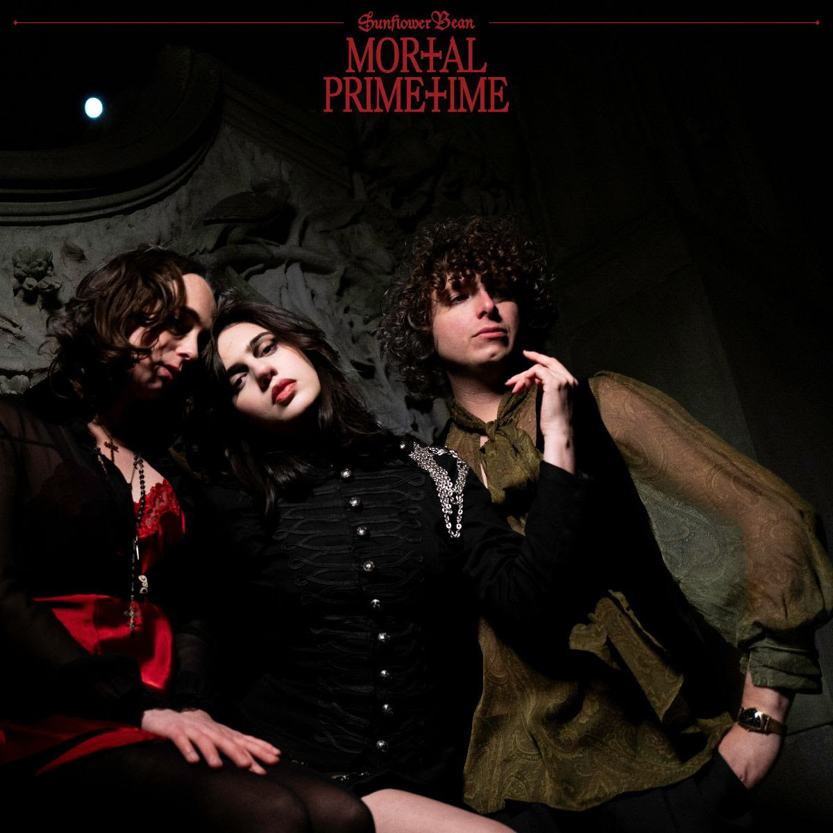Sunflower Bean - Mortal Primetime [Transparent Red vinyl in Gatefold Gloss Laminated and Embossed Sleeve with Printed inner, Numbered + Bonus 12” vinyl]
