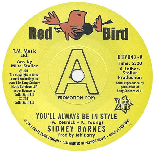 Sidney Barnes - You'll Always Be In Style [7" Vinyl]