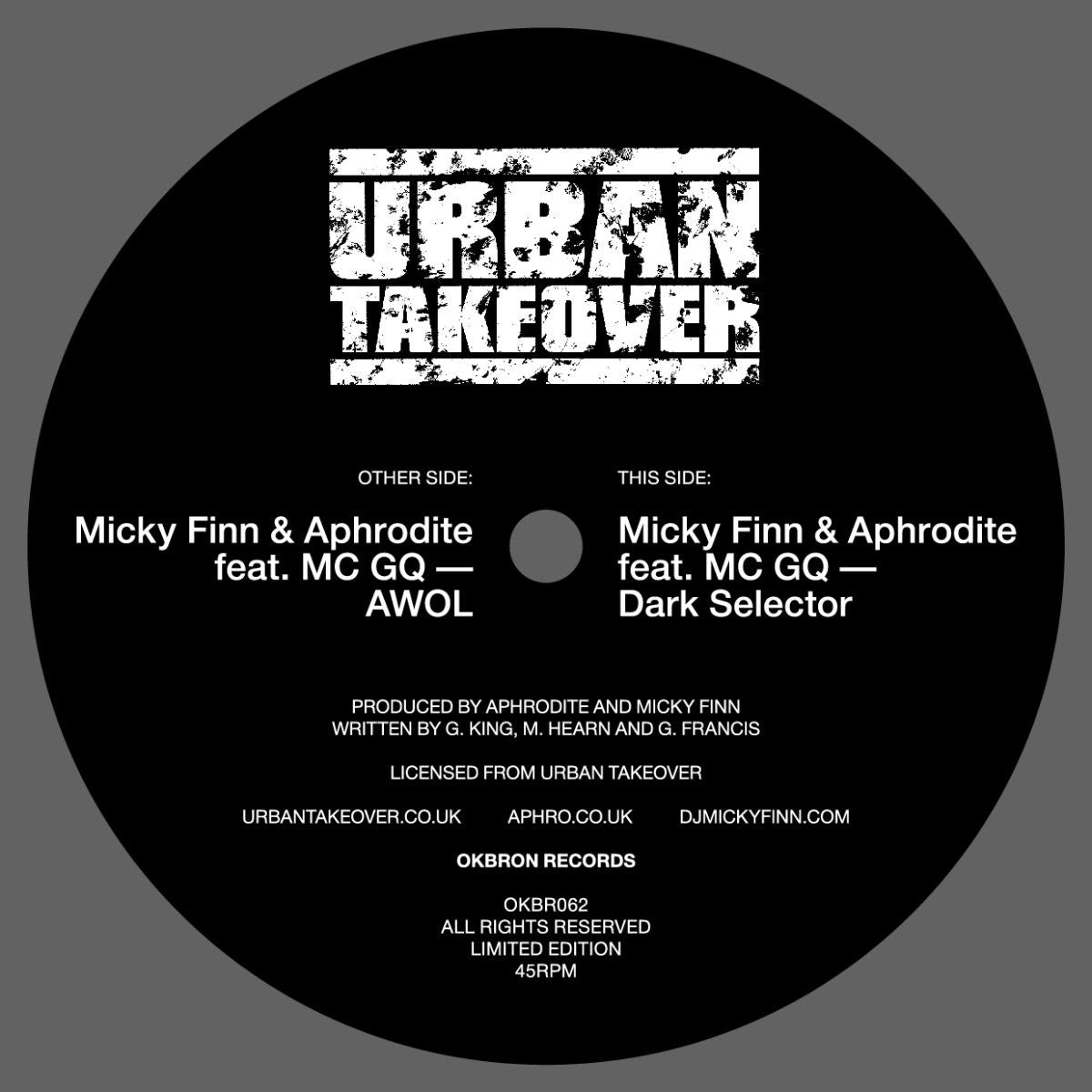 Micky Finn & Aphrodite feat. MC GQ - AWOL / Dark Selector