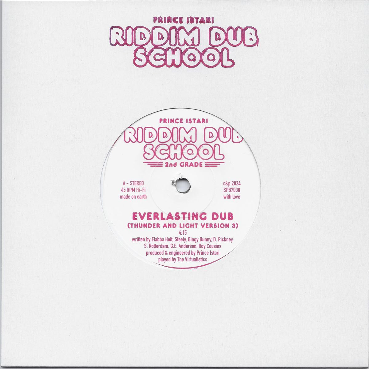 Prince Istari - Riddim Dub School 2nd Grade [7" Vinyl w/ Stamped Cardboard Sleeve]