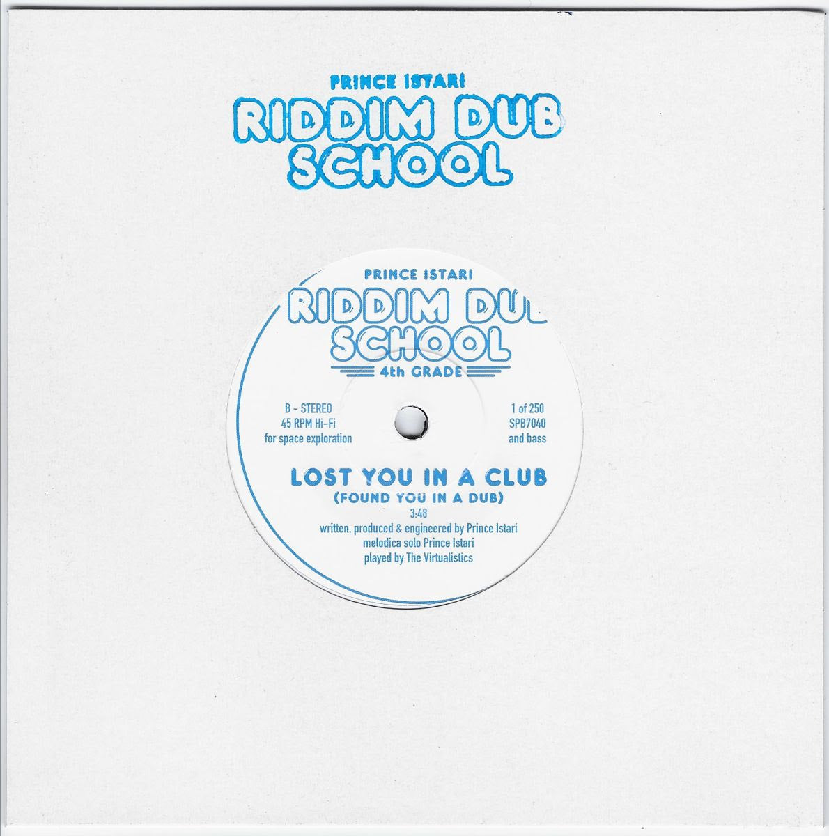 Prince Istari - Riddim Dub School 4th Grade [7" Vinyl]