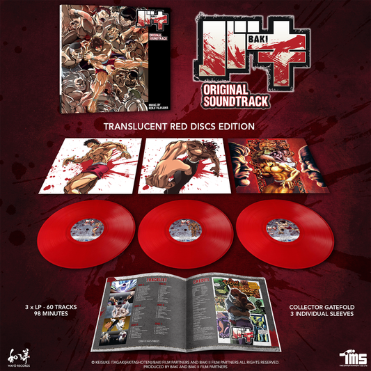 Kenji Fujisawa - Baki – OST (Red Translucent Vinyl 3LP)