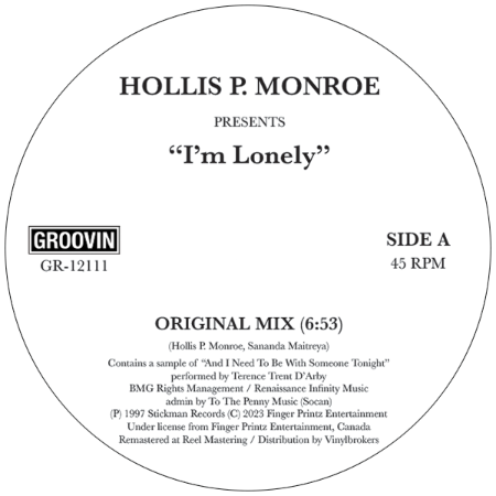 HOLLIS P. MONROE - I'M LONELY
