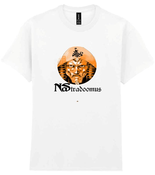 MFDOOM/NAS - NASTRADOOMUS T-shirt [White]