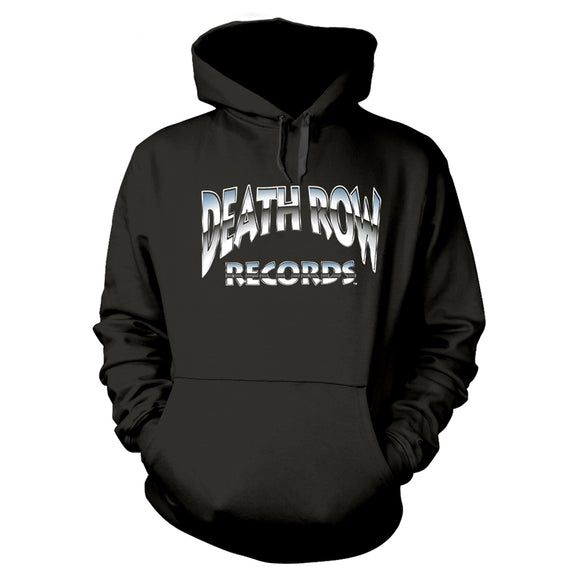 DEATH ROW RECORDS - METALLIC LOGO (Black Hooded Sweatshirt Medium)