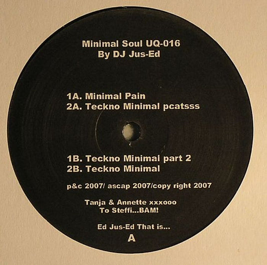 DJ Jus-Ed ‎– Minimal Soul