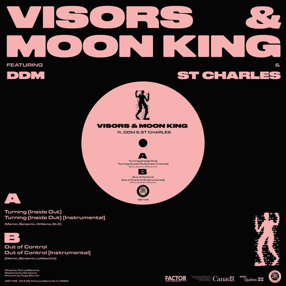 Visors & Moon King - Turning (Inside Out) B/W Out Of Control