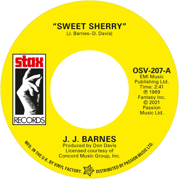 J J BARNES / JOHN GARY WILLIAMS - Sweet Sherry