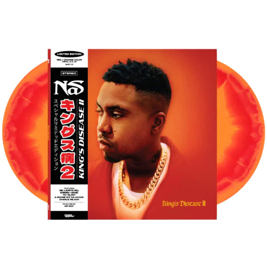 Nas - King's Disease II [Red & Tangerine Color Vinyl, w/ OBI Strip & Gold Foil]