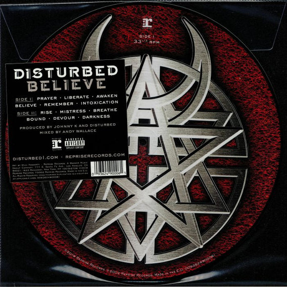 DISTURBED - BELIEVE [Picture Disc]