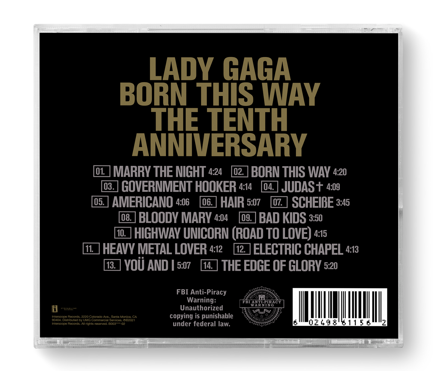 Lady Gaga - Born This Way The Tenth Anniversary Edition [2CD]