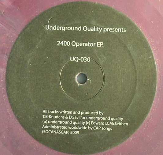 T.B Knudsen & D.Savi ‎– 2400 Operator EP