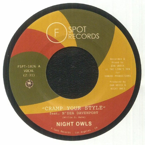 Night Owls - Cramp Your Style (feat. N’Dea Davenport) b/w Your Old Standby (feat. Trish Toledo)