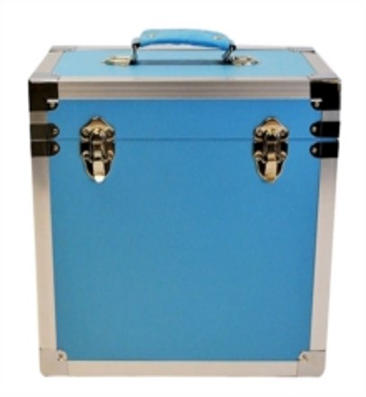 LP Record Storage Carry Case (Light Blue)