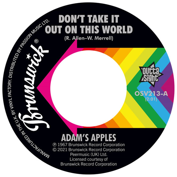 ADAM’S APPLES – Don’t Take It Out On This World / THE COOPERETTES – Shing-A-Ling