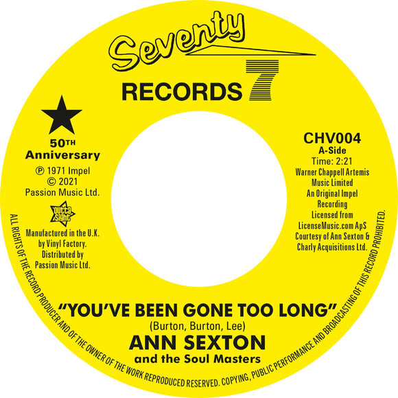 Ann Sexton - You’ve Been Gone Too Long / I Had A Fight With Love