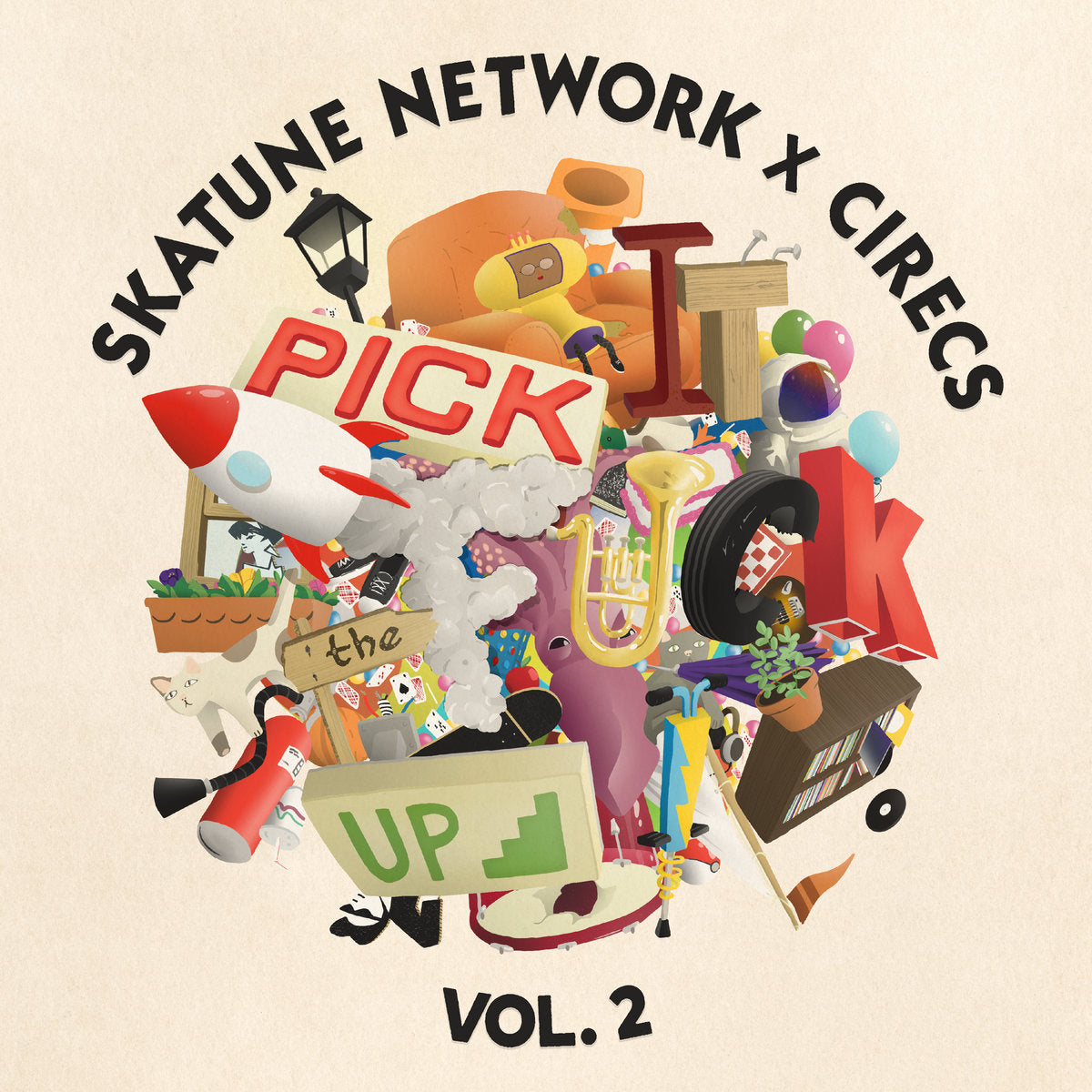 Skatune Network - Pick It the Fuck Up 2 [Red/Black Splatter Vinyl]