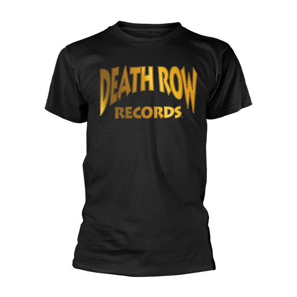 DEATH ROW RECORDS - DEATH ROW LOGO GOLD (FOIL PRINT) [Black T-Shirt Medium]