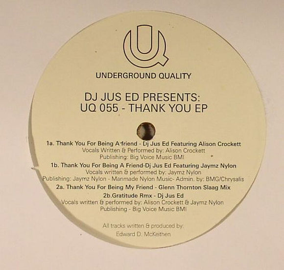DJ Jus Ed ‎– Thank You EP
