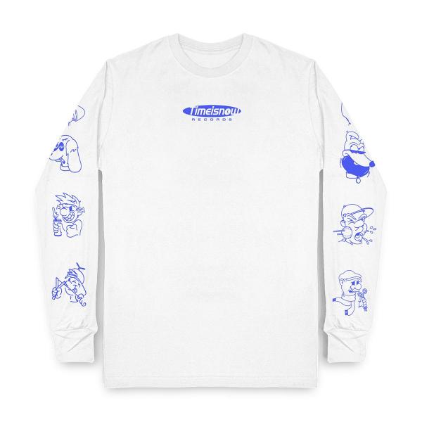 Time Is Now Longsleeve White & Blue [M]