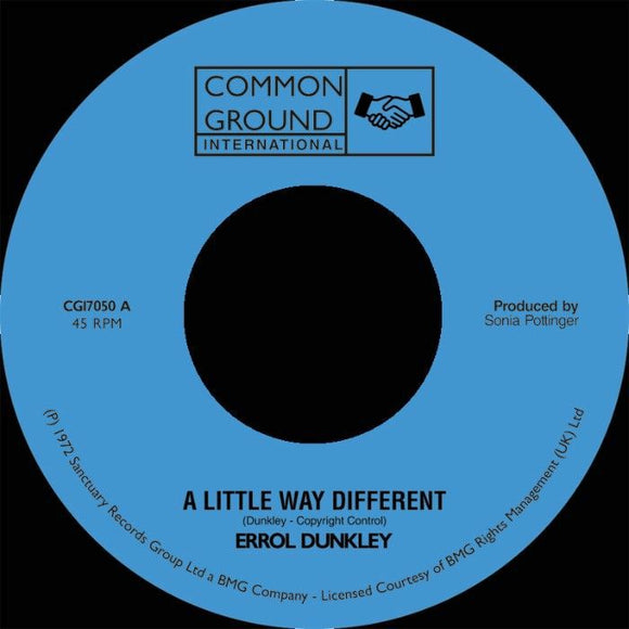 Errol Dunkley - A Little Way Different / I'm Not The Man For You 7