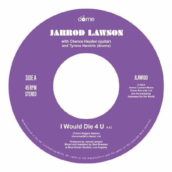 Jarrod Lawson - I would die 4 U / Footsteps in the dark