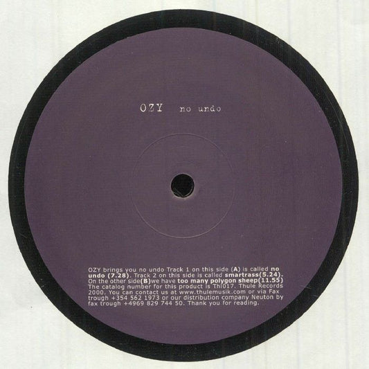 OZY - No Undo (warehouse find)