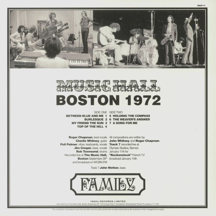 Family - Boston Music Hall 1972
