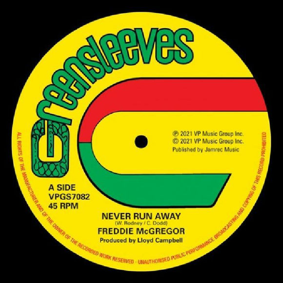 FREDDIE MCGREGOR - NEVER RUN AWAY (Record Store Day 2021)