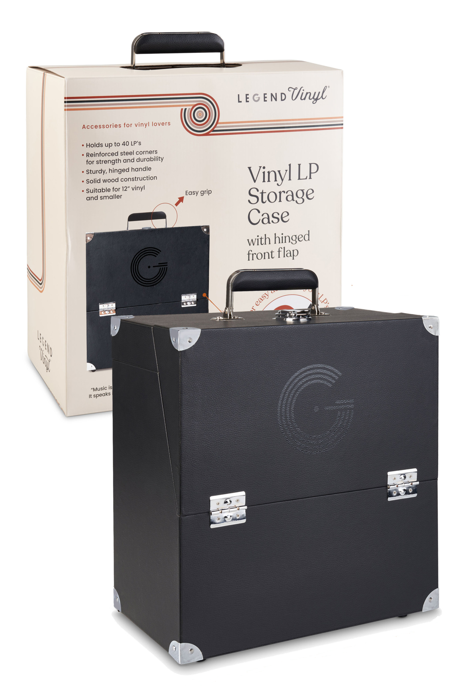 Legend Vinyl PU Covered LP Case with Front Flap
