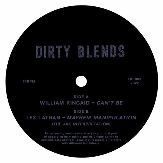 LEX LATHAN / WILLIAM KINCAID - MAYHEM MANIPULATED / CAN'T BE