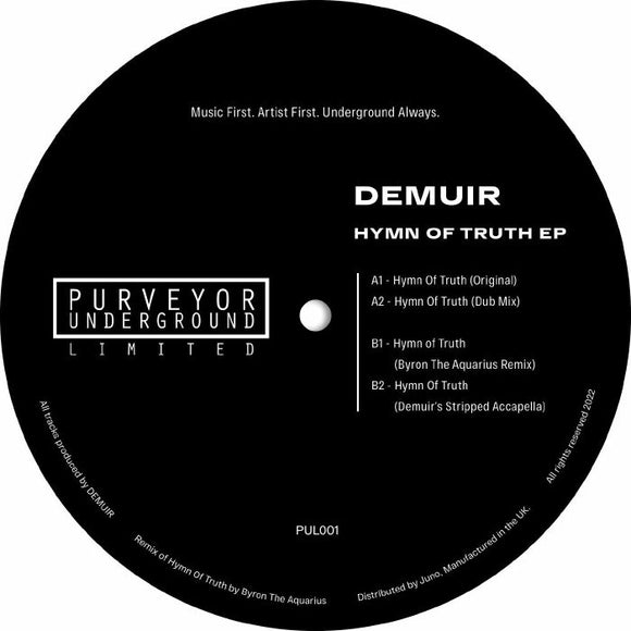 DEMUIR - Hymn Of Truth EP (incl Byron The Aquarius remix)