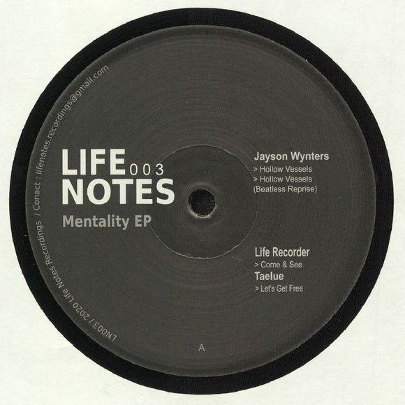 Jayson Wynters, Life Recorder, Taelue - Mentality EP