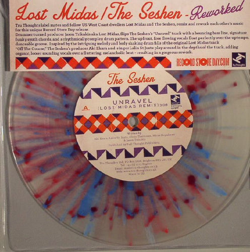 LOST MIDAS/THE SESHEN - REWORKED [Clear Splattered 7" Vinyl]