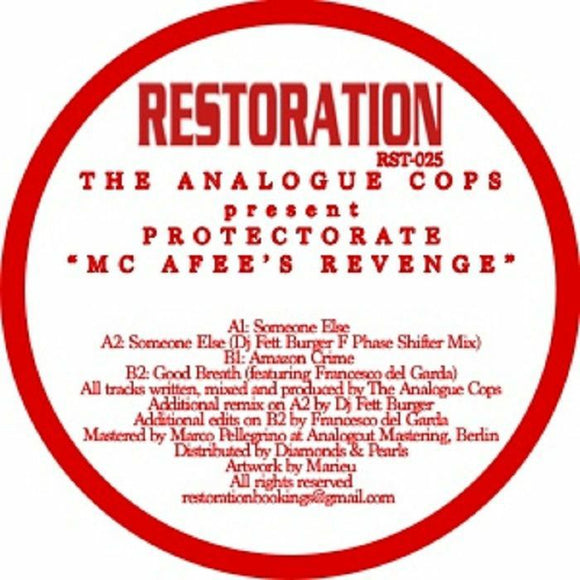 The Analogue Cops pres. Protectorate featuring Francesco Del Garda + dj Fettburger remix - McAfee’s Revenge