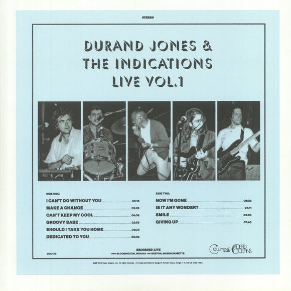 DURAND JONES & THE INDICATIONS - DURAND JONES & THE INDICATIONS LIVE VOL. 1