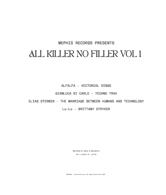 Various Artist - All Killer No Filler Vol.1