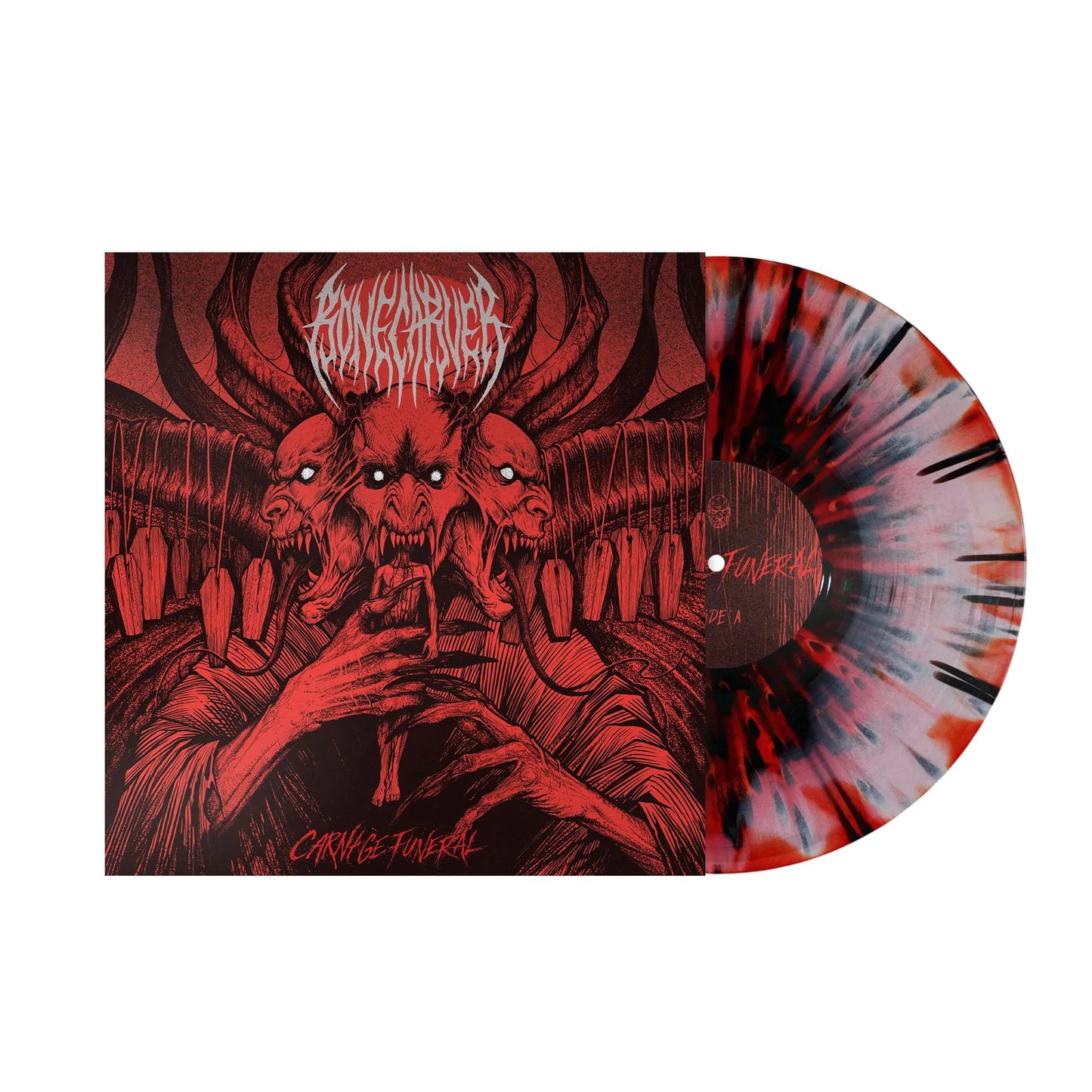 Bonecarver - Carnage Funeral Red/Black Splatter Fade Vinyl]