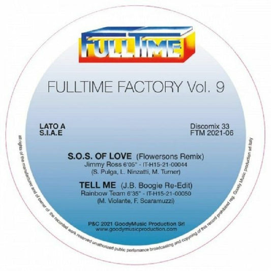 JIMMY ROSS / JIMMY ROSS / GALAXY BAND / TONY CICCO - FULLTIME FACTORY VOL 9