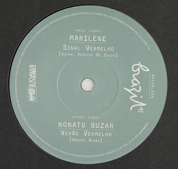 MARILENE / NONATO BUZAR - SINAL VERMELHEO/VERAO VERMELHO