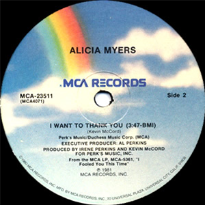 ALICIA MYERS - You Get The Best From Me / I Want To Thank You
