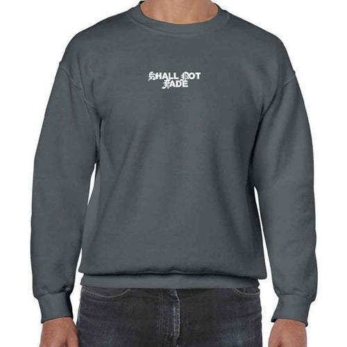 Shall Not Fade Logo Sweater Grey & White [M]