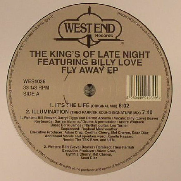 The Kings Of Late Night Feat. Billy Love ‎– Fly Away EP (Sound Signature Remix)