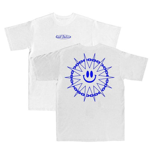 Lost Palms Smiley T-Shirt White & Blue [M]
