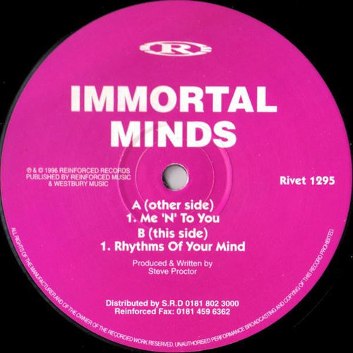 Immortal Minds – Me 'N' To You / Rhythms Of Your Mind