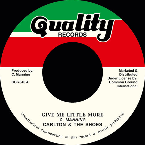 Carlton & The Shoes - Give Me Little More 7"