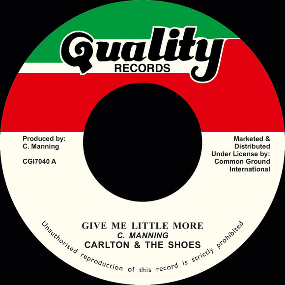 Carlton & The Shoes - Give Me Little More 7