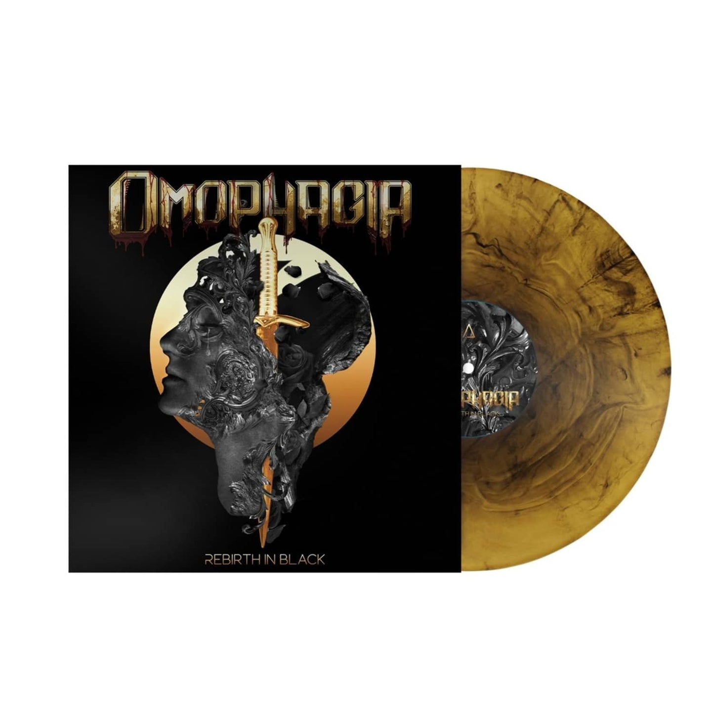 Omophagia - Rebirth in Black [Yellow/Black Marble Vinyl]
