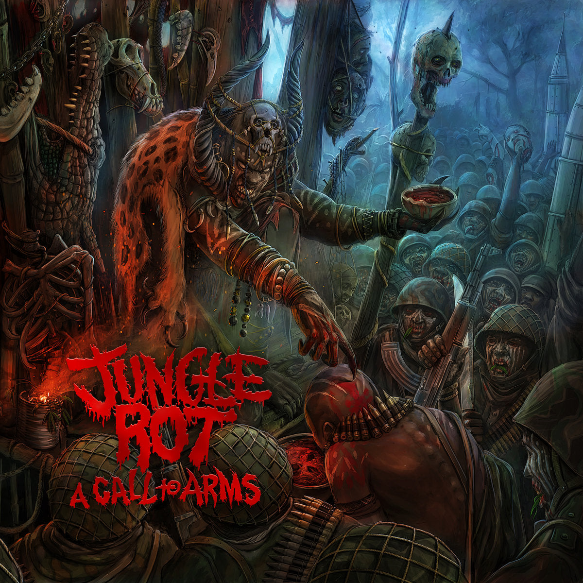 Jungle Rot - A Call to Arms [Blood Red blend Vinyl]